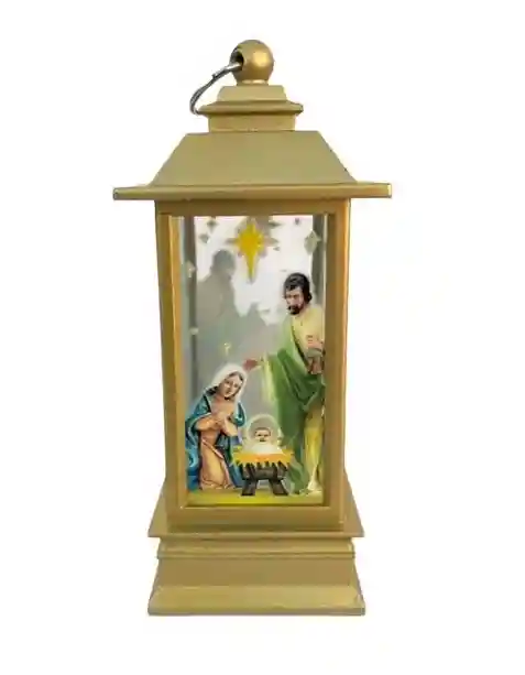 Декоративный фонарь «Рождественский вертеп» – с тёплой подсветкой 1