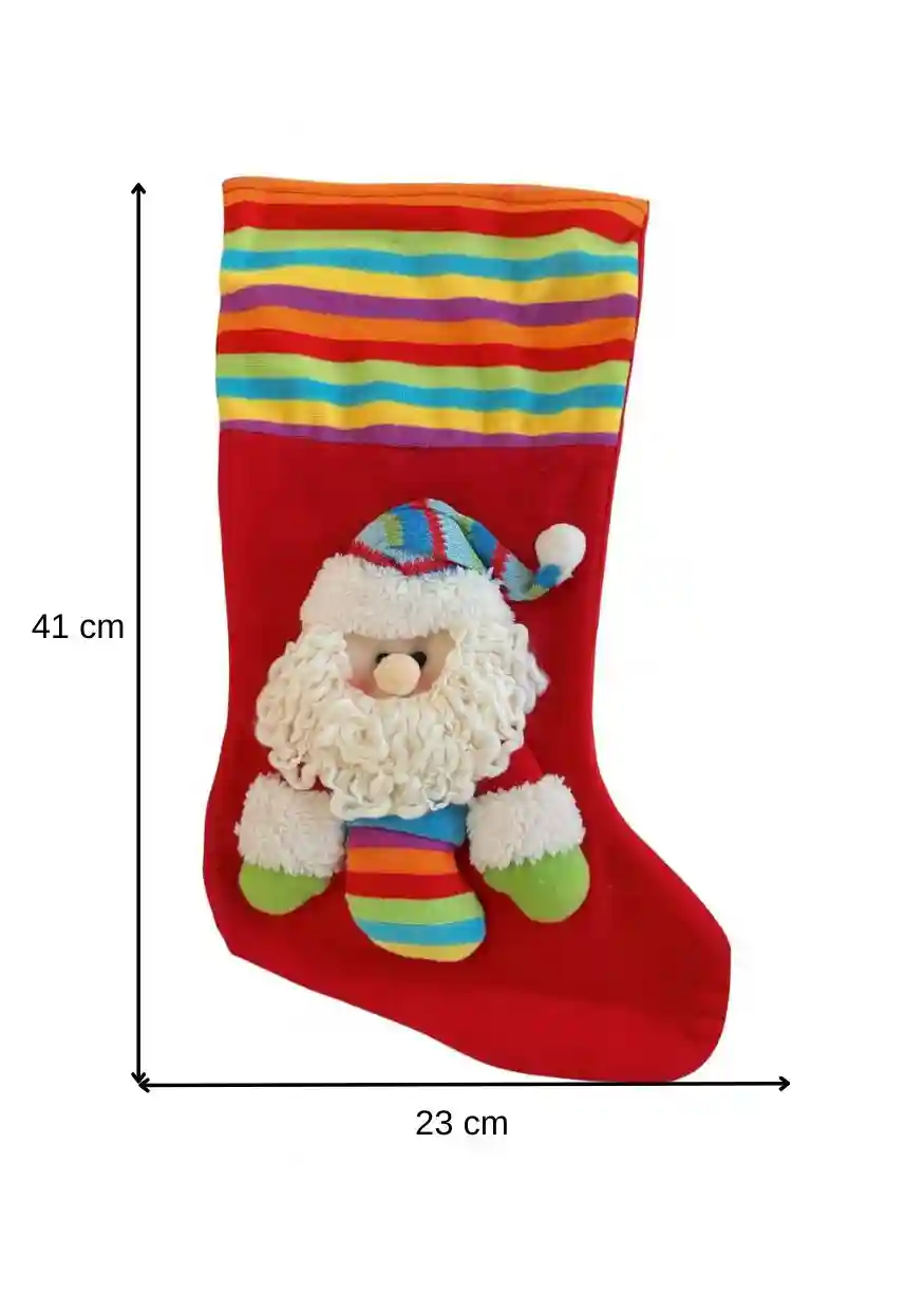 Cizmulita decorativa Craciun – Mos Craciun multicolor