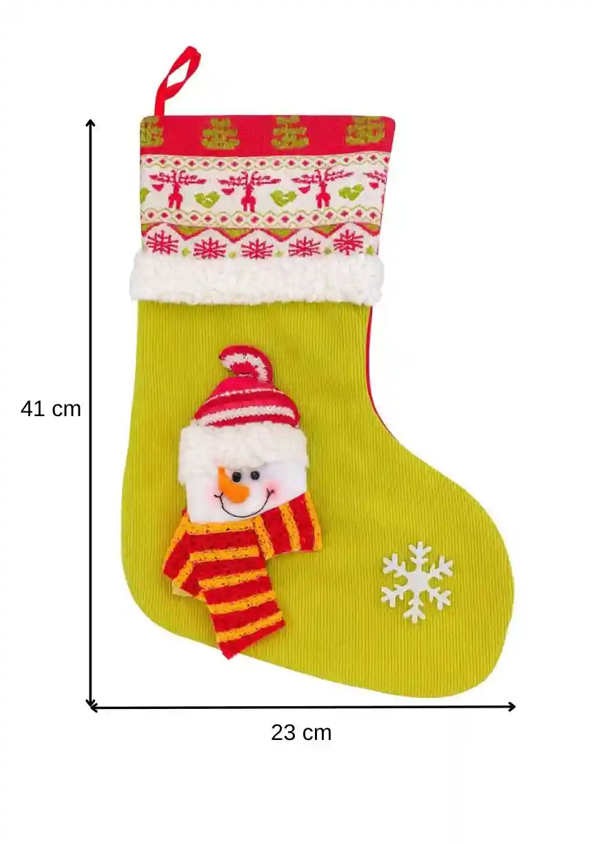 Cizmulita decorativa Craciun – Om de Zapada cu fular galben-rosu