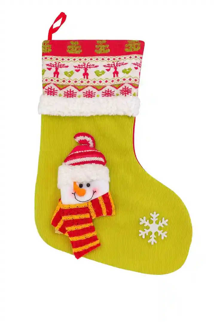 Cizmulita decorativa Craciun – Om de Zapada cu fular galben-rosu