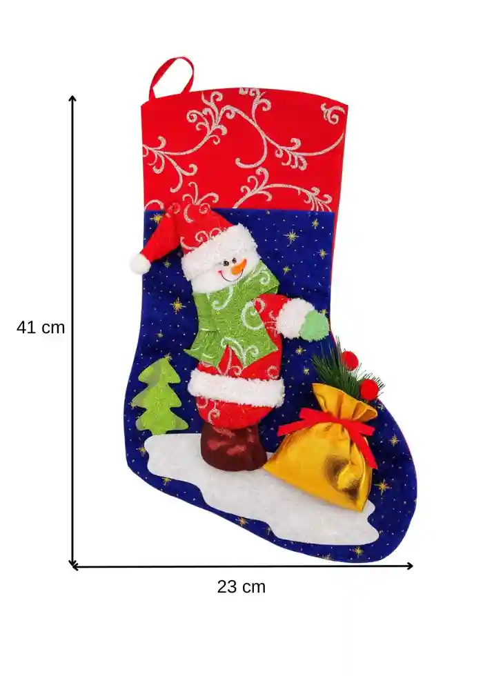 Cizmulita decorativa Craciun – Om de Zapada cu sac de cadouri