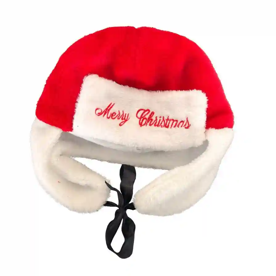 Caciula de Craciun tip urechi (Merry Christmas) din plus