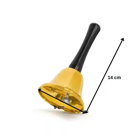 Clopotel decorativ metalic cu maner – 14 cm