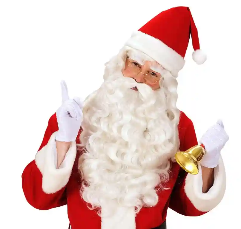 Clopotel decorativ metalic cu maner rosu – 18 cm