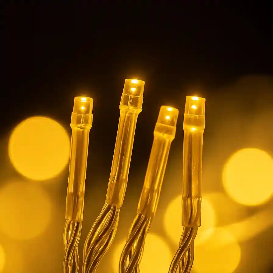 Ghirlanda Ploita LED, Galben Cald, 90 LED, 8 Fire