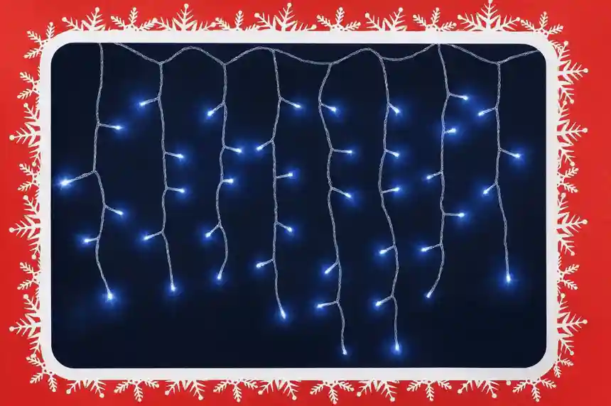 Ghirlanda LED Ploita, Albastru, 8 fire, 90 LED-uri 9348