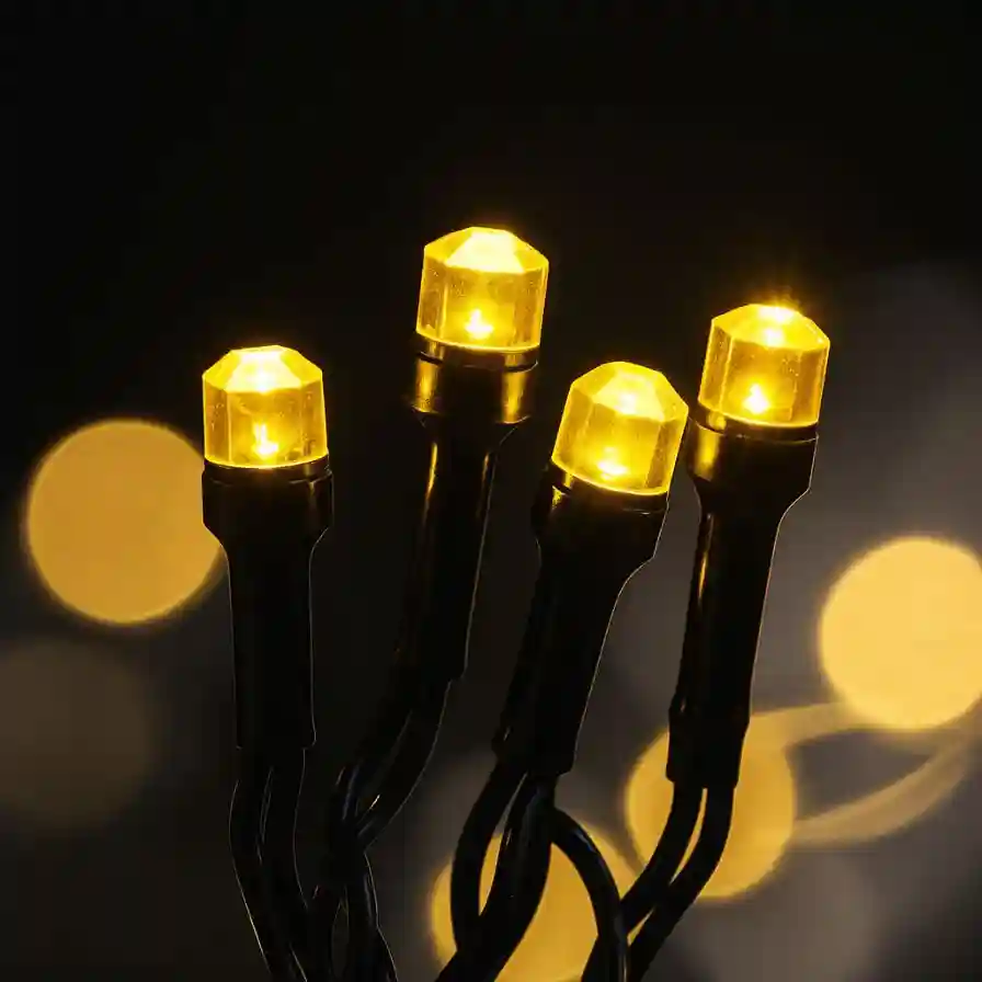Ghirlanda LED CRYSTAL, 100 LED-uri, 8 functii de iluminare, Galben Cald