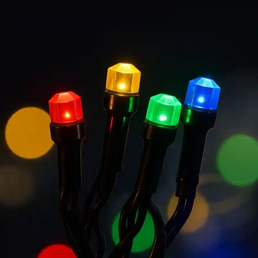 Ghirlanda LED CRYSTAL, 100 LED-uri, 8 functii de iluminare, Multicolor