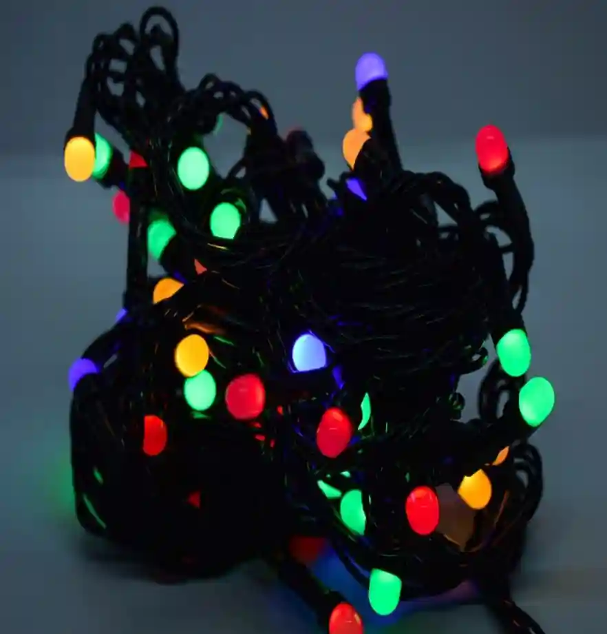 Ghirlanda LED Globule Mini, 100 LED-uri, 8 functii, Multicolor