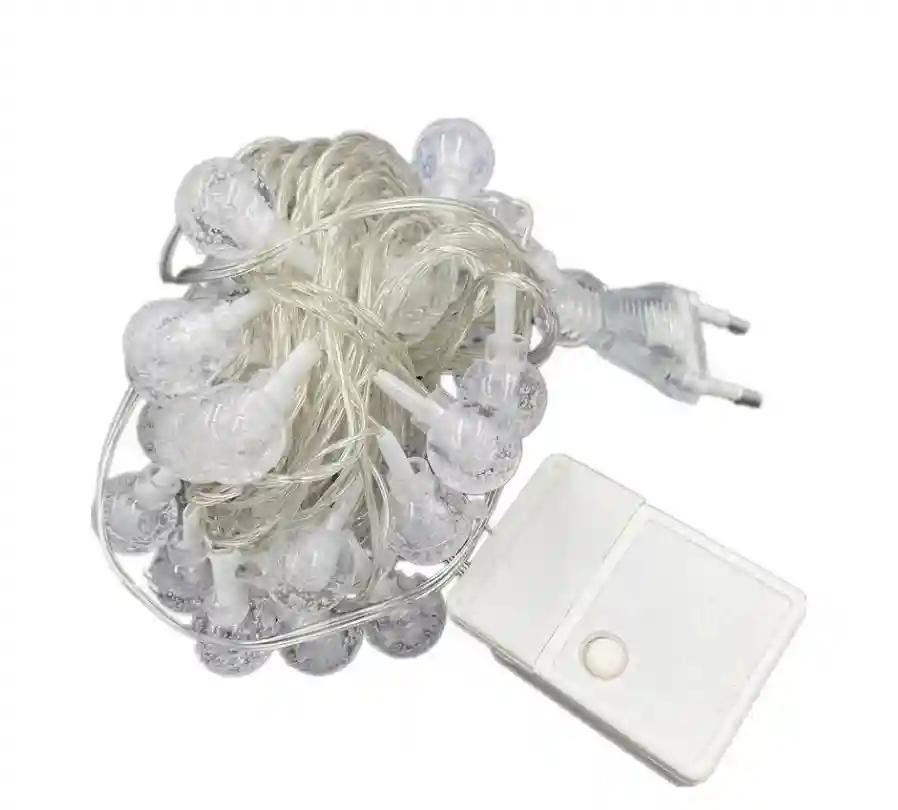 Ghirlanda Ploita cu Bile Decorative, 2.5 m, 100 LED-uri Multicolor