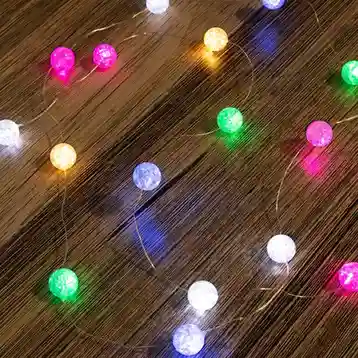 Ghirlanda Ploita cu Bile Decorative, 2.5 m, 100 LED-uri Multicolor