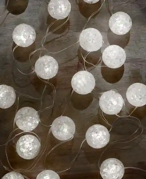 Ghirlanda Ploita cu Bile Decorative, 2.5 m, 100 LED-uri Rosie