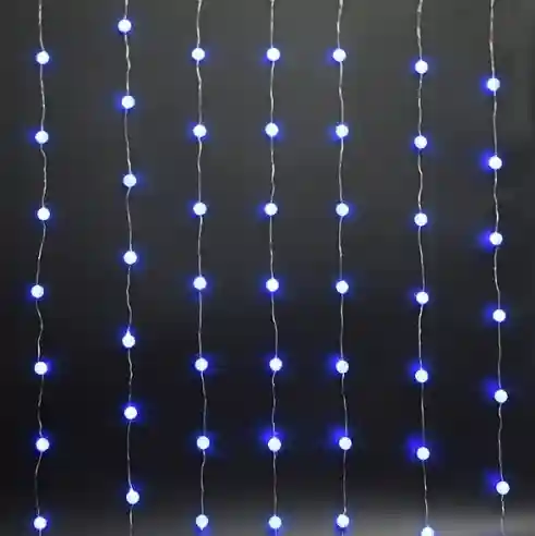 Ghirlanda Ploita cu Bile Decorative, 2.5 m, 100 LED-uri Albastre