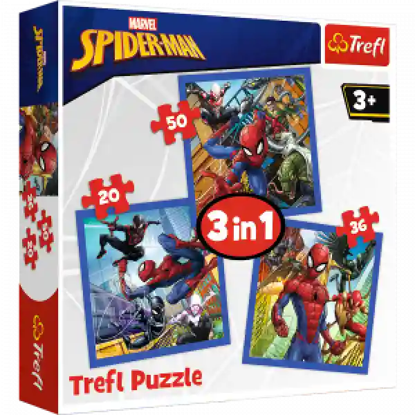 Trefl 34841 Puzzles - 3in1 - Spider force