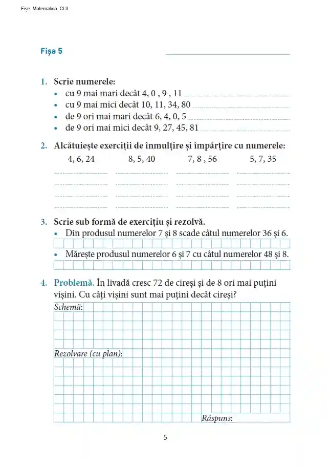 Exceleaza la matematica : clasa 3 3