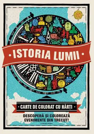 Istoria lumii. Carte de colorat cu harti