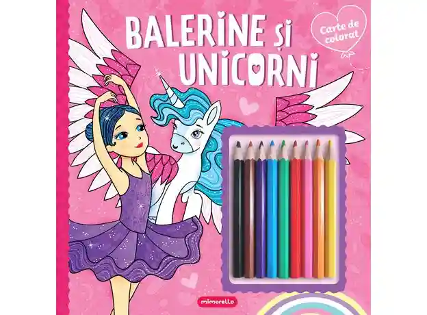 Balerine si unicorni - Carte de colorat