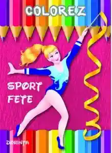 Colorez cu autocolante. Sport fete. Poligraf design.