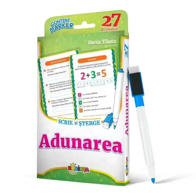 27 de cartonase. Scrie si sterge. Adunarea