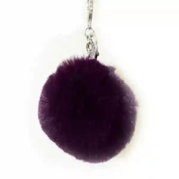 Breloc cu puf “Maroon Fluffy”_558118