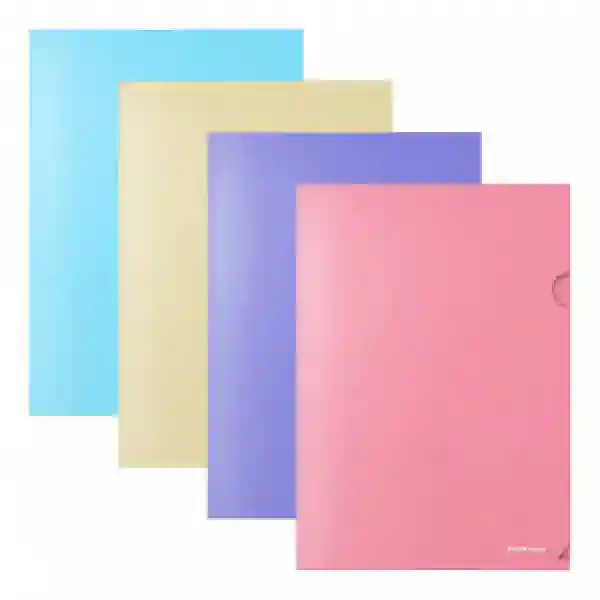 50170 Mapa-уголок ErichKrause Diagonal Pastel, A4, opaque (12 pcs in a bag)