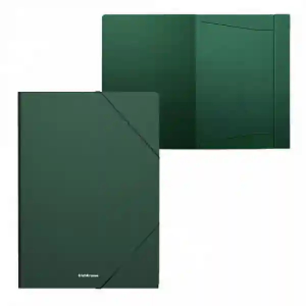 59230 Mapa на резинке ErichKrause Matt Classic, A4, green (4 pcs in a bag)