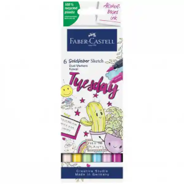 164811 Set de sketch marker Faber-Castell Gofa Kawaii, 6 buc.