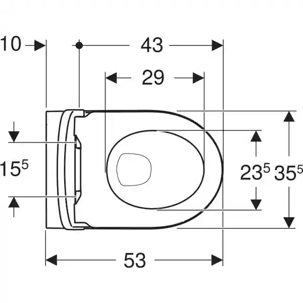 WC suspendat 53cm Geberit Icon