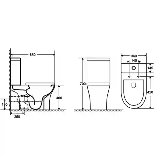 WC+Rezervor B-2317A White 650*340*790