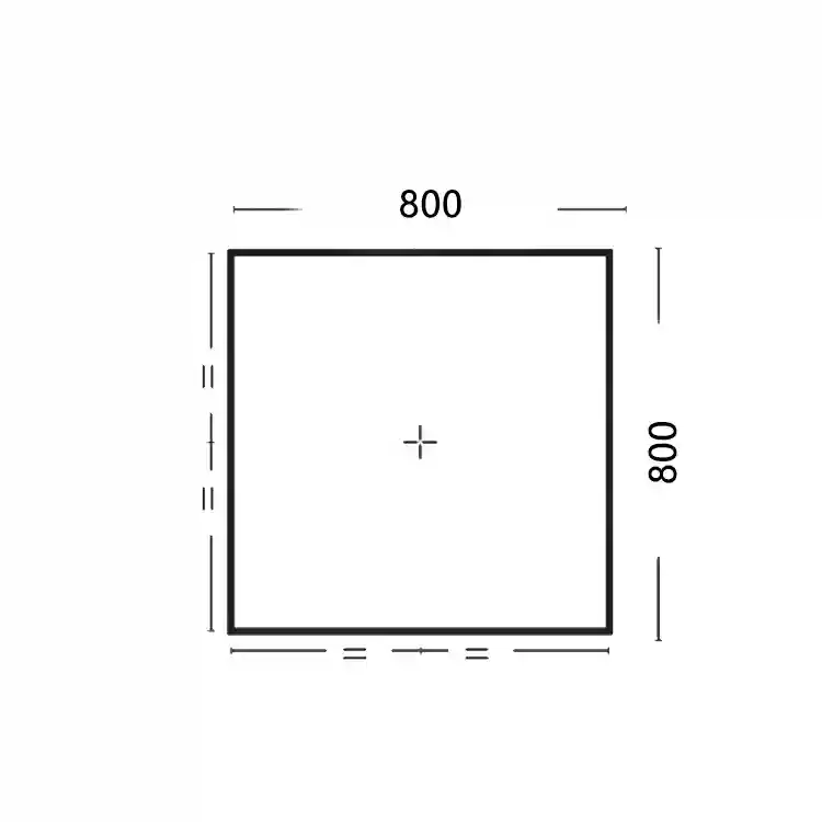 Cadita de dus S8080 White 800*800*25
