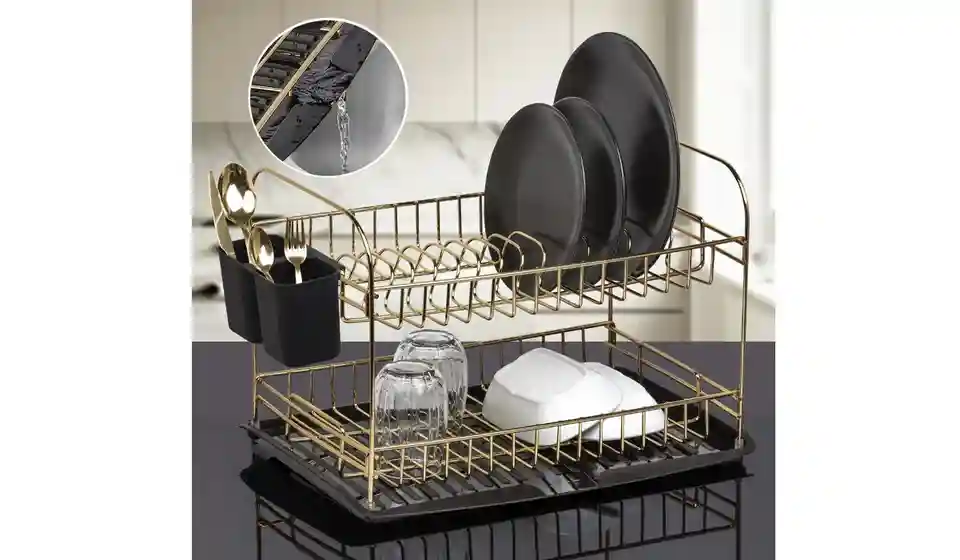 Maxi Double tier Dish Rack Gold TA-807 (6)