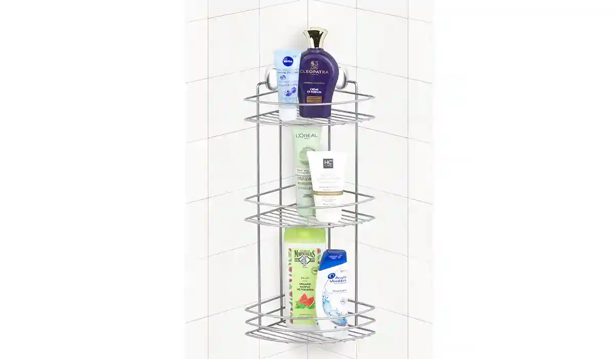 TRIANGLE CORNER ORGANIZER 18cm CHROME/DK-717(12)