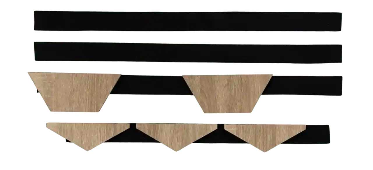 Profil de start/finish hexagon la panou decorativ MDF/Sonoma Oak
