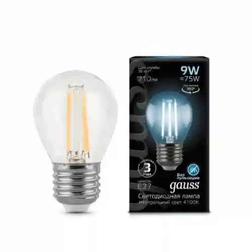Bec GAUSS LED FILAMENT Globe E27 9W 4100K