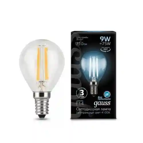 Bec GAUSS LED FILAMENT Globe E14 9W 4100K