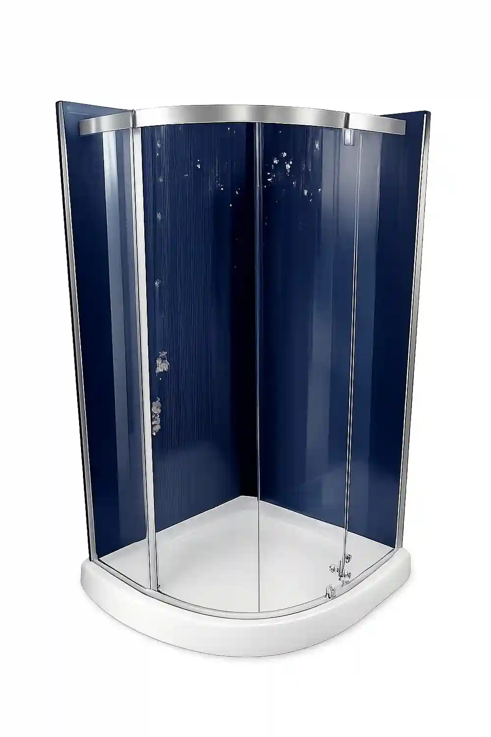 Cabina de dus Original 80*80 H:190 cm f/cadita profil chrome/sticla transp.6mm