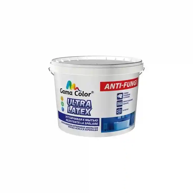 Краска акриловая Ultra Latex 1.3kg Gama Color (стойкая к мытью)
