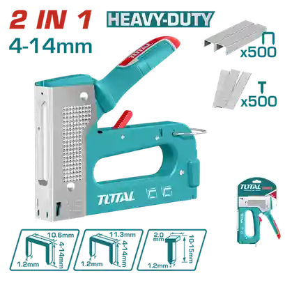Ручной комбинированный степлер 2 в 1: скобы 4–14 мм, гвозди 10–14 мм