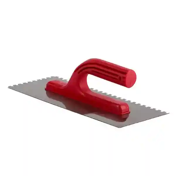 Скребок из нержавеющей стали 120×280 мм с насечками 6×6 мм