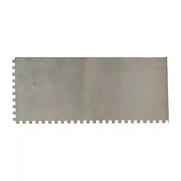 Скребок из нержавеющей стали 120×280 мм с насечками 6×6 мм