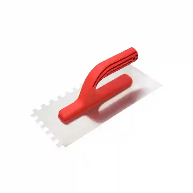 Скребок из нержавеющей стали 120×280 мм с насечками 8×8 мм