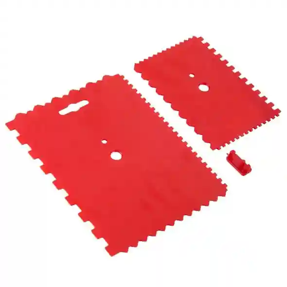 Набор пластиковых скребков 2 шт., 4 типа зубьев