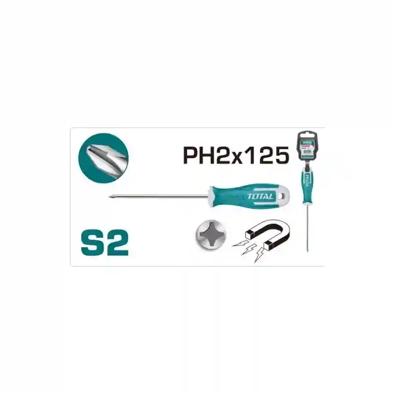 Крестовая отвертка PH2*125 мм Total THT26 PH2125 1221102