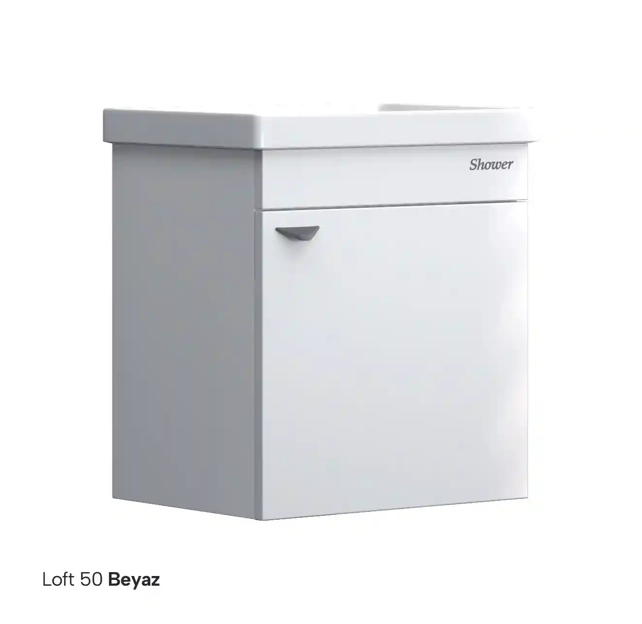 Mobilier de baie suspendat LOFT WHITE 50cm+Frame 50