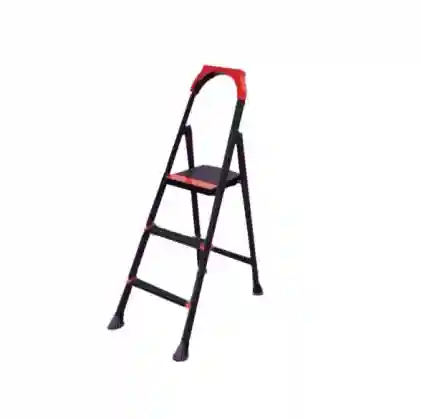 Scara pliabila din otel neagra 2+1 LEO EUROSTEP 53116