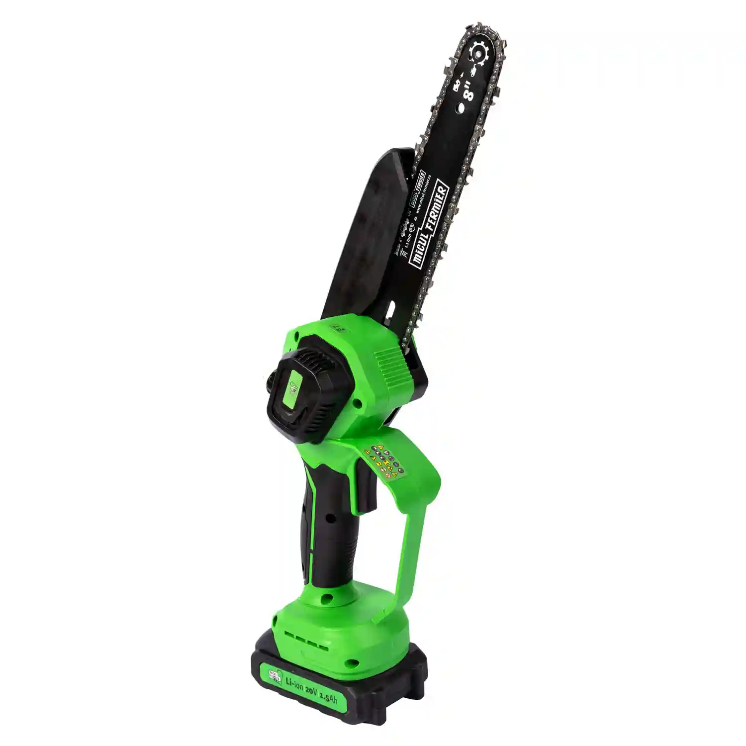 Пила с 2 цепями и 2 лезвиями с аккумулятором Micul FERMIER 20v MF-DA1001-G01