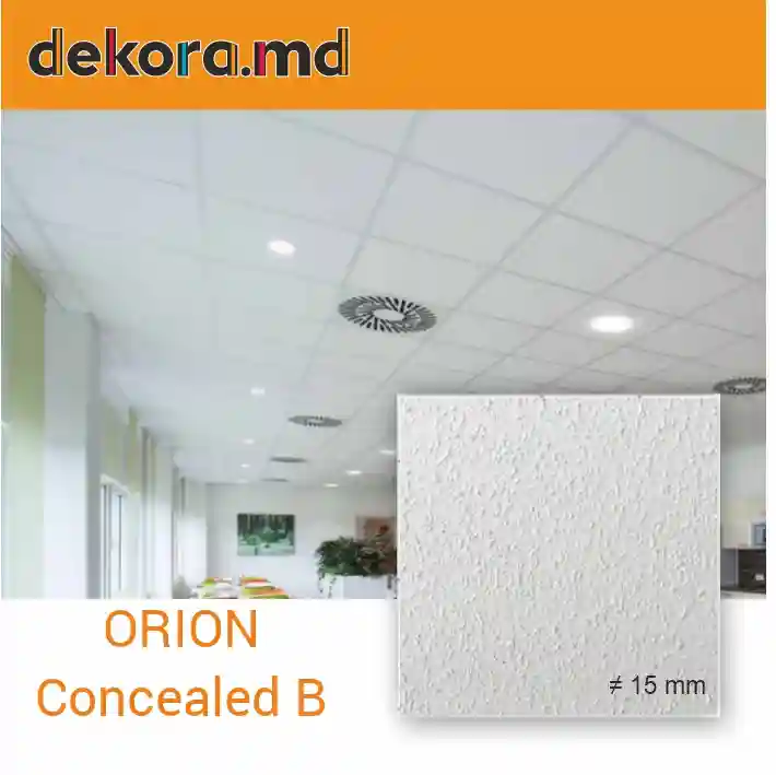 Плита для кассетного потолка ORION Concealed B, 14 мм, для скрытой подвесной системы