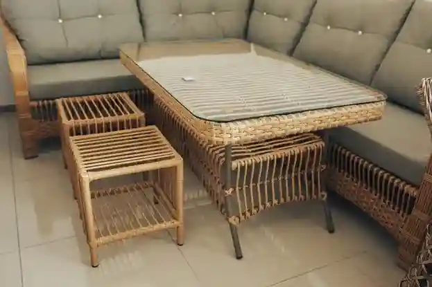 Set de mobilier de grădină AYBUKE colțar 4 piese