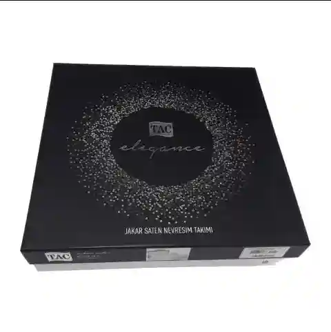 Set lenjerie de pat satin Jacar 2TAC BRINLEY Albastru