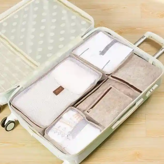 Набор органайзеров для багажа Felt Styles 6 шт. Бежевый